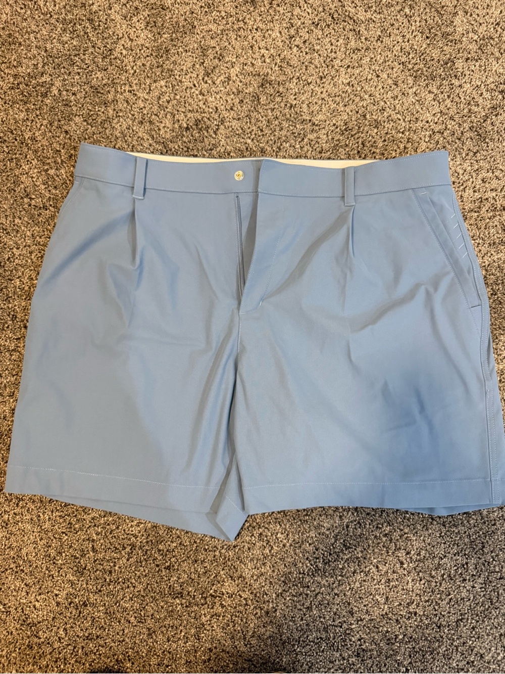 Nike Light Blue Men’s Flat-Front Performance Shorts